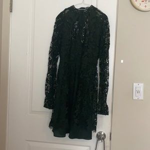 MOVING SALE Zara Green Mock Neck Lace Crochet Dress